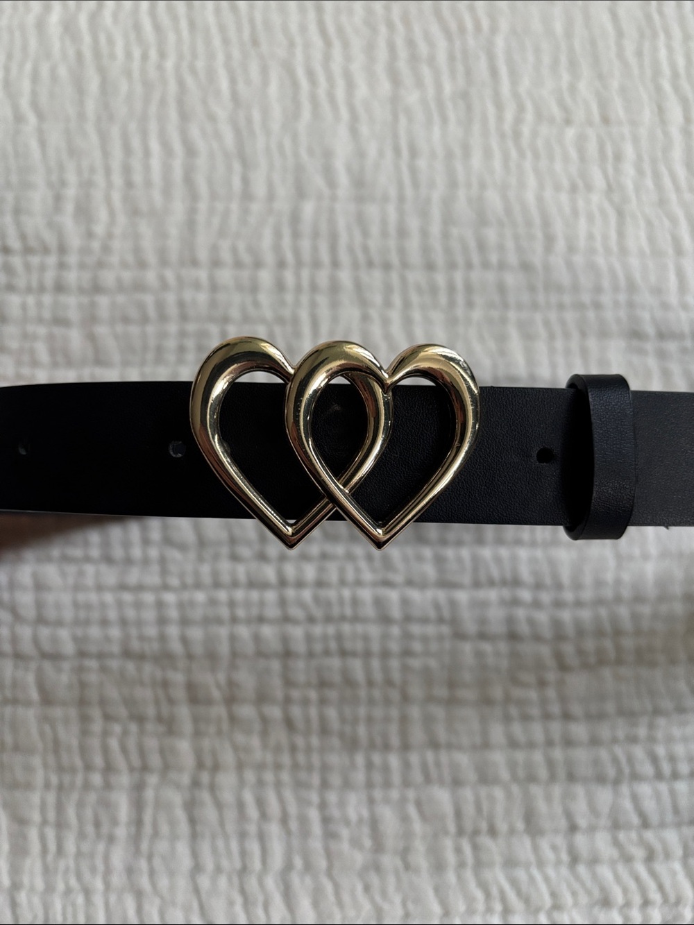 H&M gold heart buckle belt